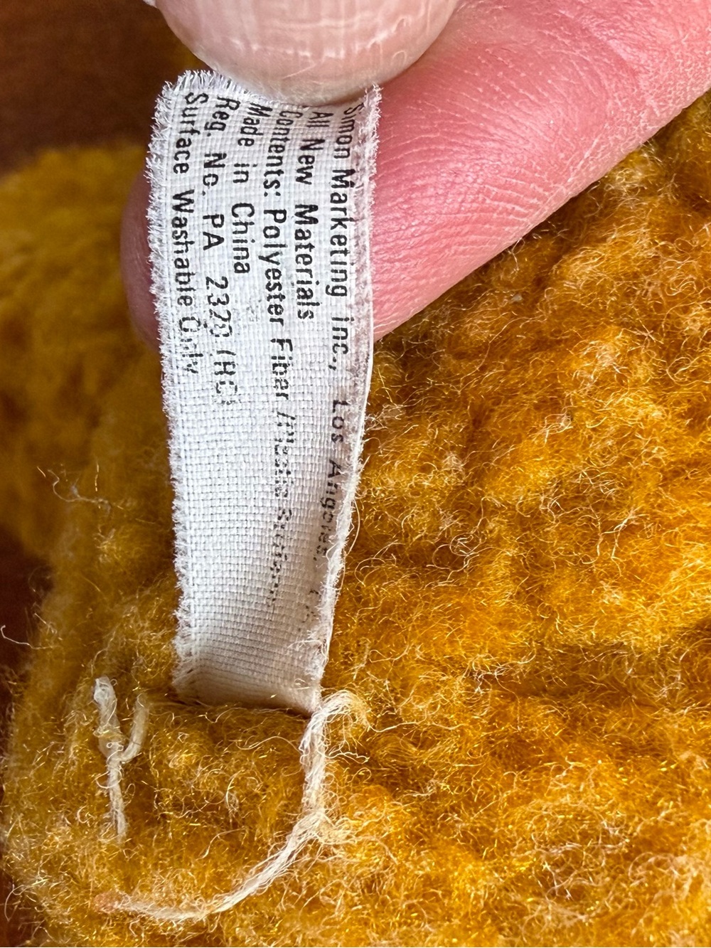 Vintage 1987 Henson Baby Fozzie Bear Stuffed Plush With Holiday Scarf - Picture 9 of 9